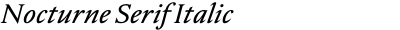 Nocturne Serif Italic
